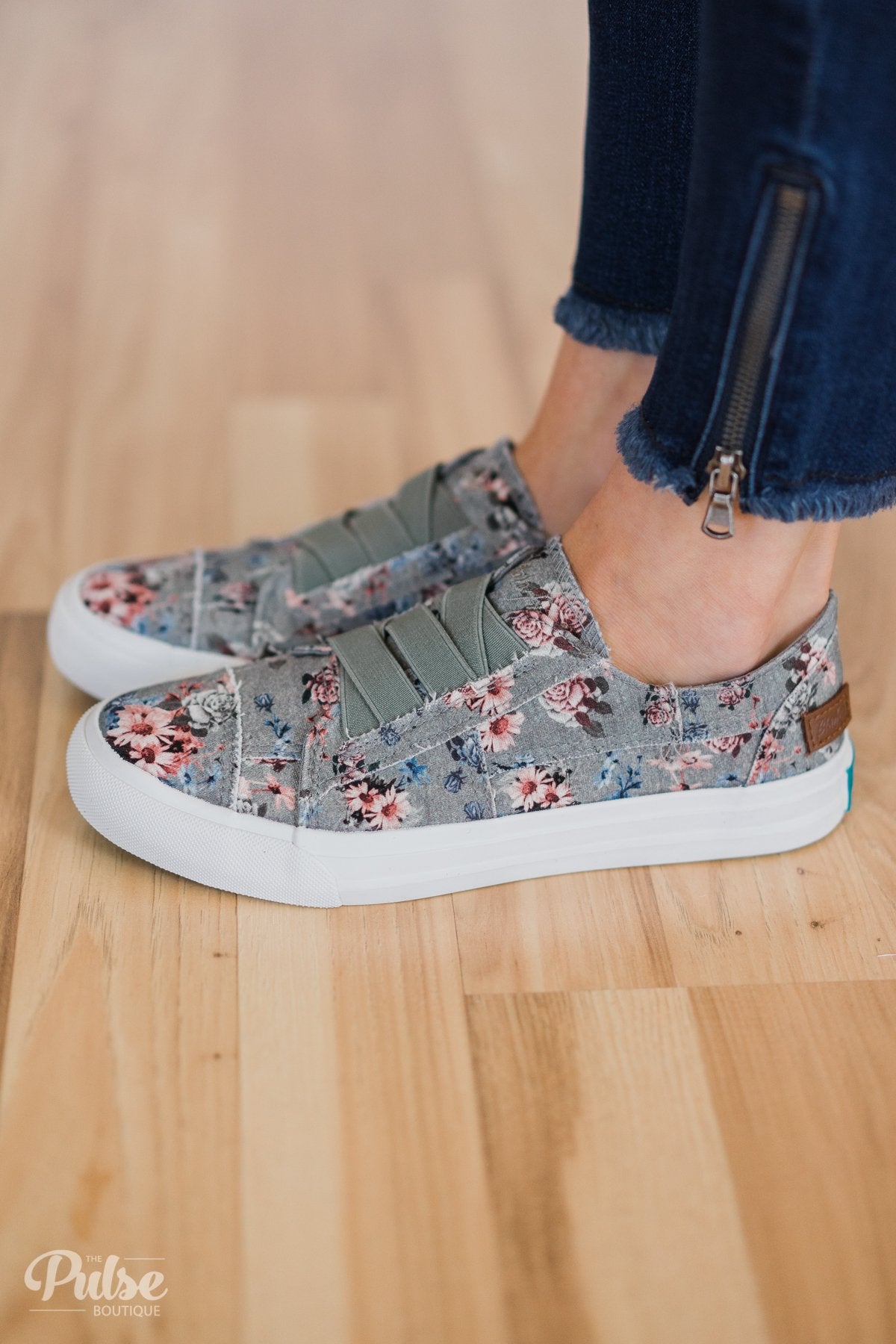 Blowfish Marley Floral Sneakers- Drizzle Gray