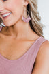Dark Blush Tassel Earrings