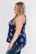 When It Comes To You Floral Tank Top- Navy