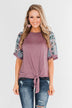 Hold Me Closer Top- Dusty Purple