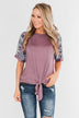 Hold Me Closer Top- Dusty Purple
