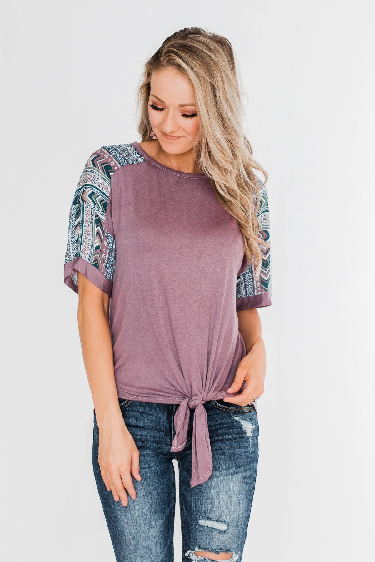 Hold Me Closer Top- Dusty Purple
