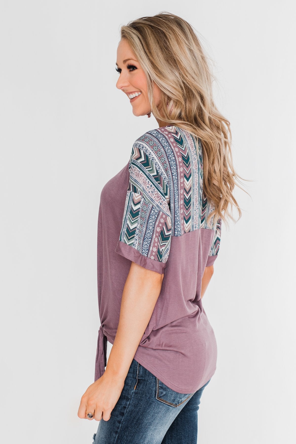Hold Me Closer Top- Dusty Purple