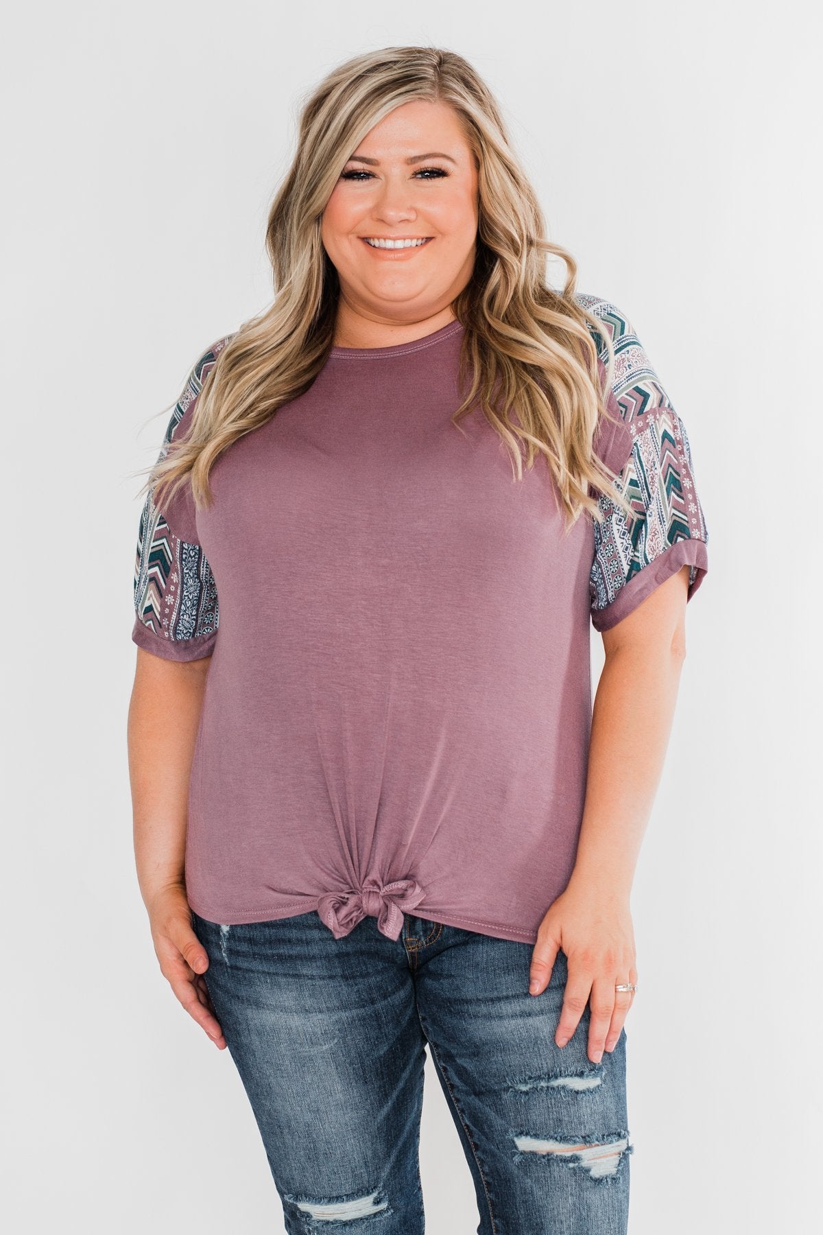 Hold Me Closer Top- Dusty Purple