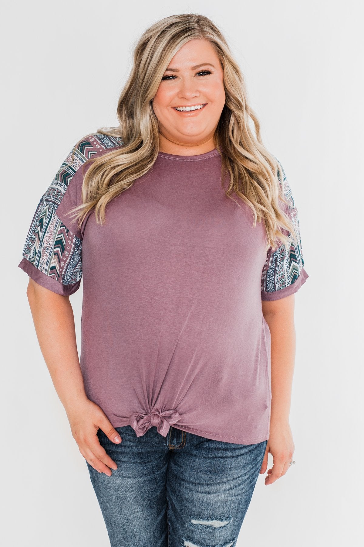 Hold Me Closer Top- Dusty Purple