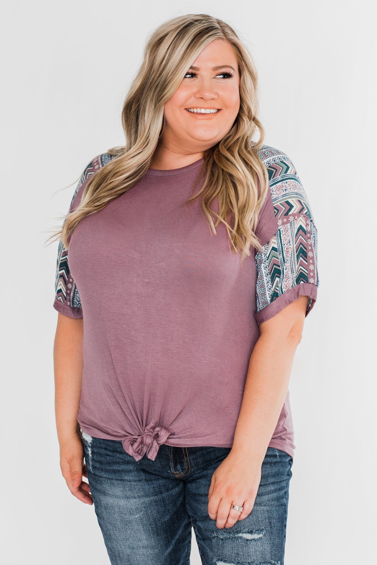 Hold Me Closer Top- Dusty Purple