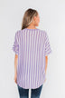 Calling The Shots Striped Dolman Top- Lavender
