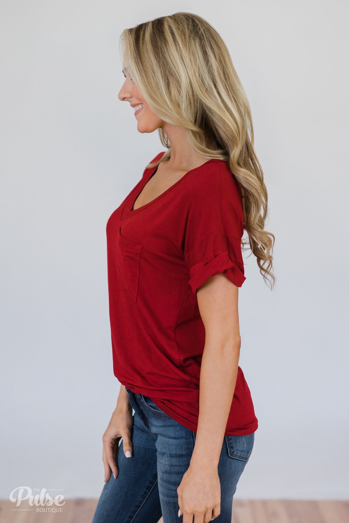 The Perfect Pocket Tee - Red