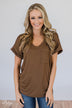 The Perfect Pocket Tee - Brown