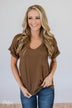 The Perfect Pocket Tee - Brown