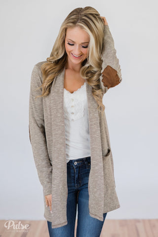 Brownstone Cardigan with elbow pads!