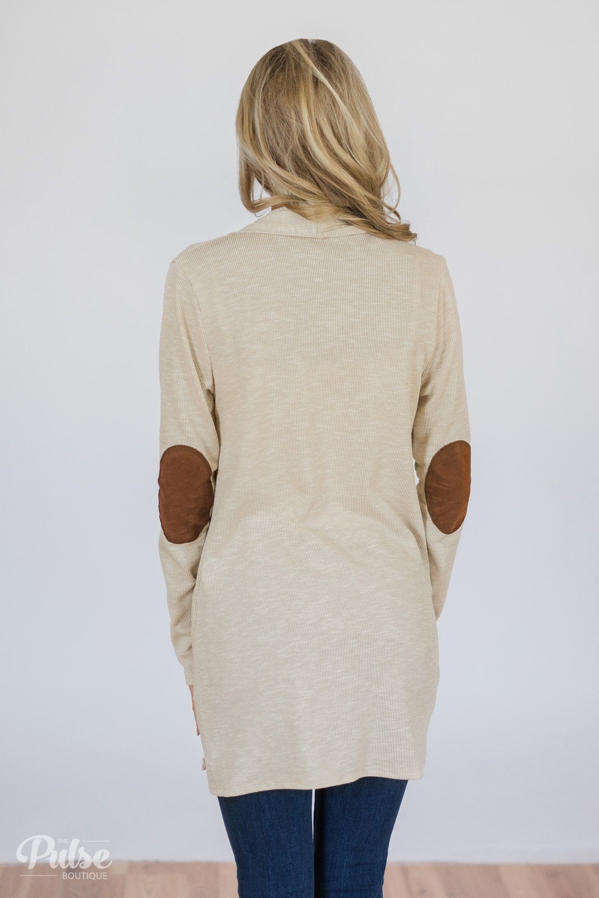 As Long As You Need Elbow Patch Cardigan Cream