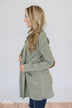 As Long As You Need Elbow Patch Cardigan- Soft Sage