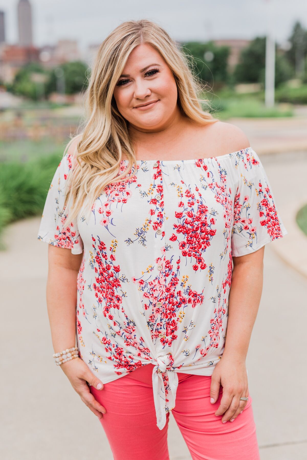 When I'm With You Off the Shoulder Top- Ivory