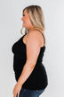 Pulse Basics Lace Trimmed Tank Top- Black