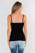 Pulse Basics Lace Trimmed Tank Top- Black