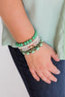 Shades of Green Beaded Bracelet Set