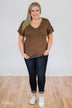 The Perfect Pocket Tee - Brown