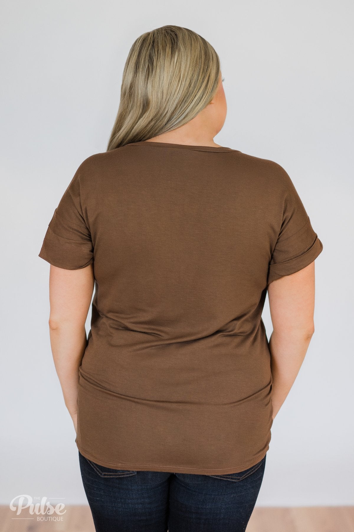 The Perfect Pocket Tee - Brown