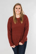 First Look Thick Knit Sweater- Deep Brick