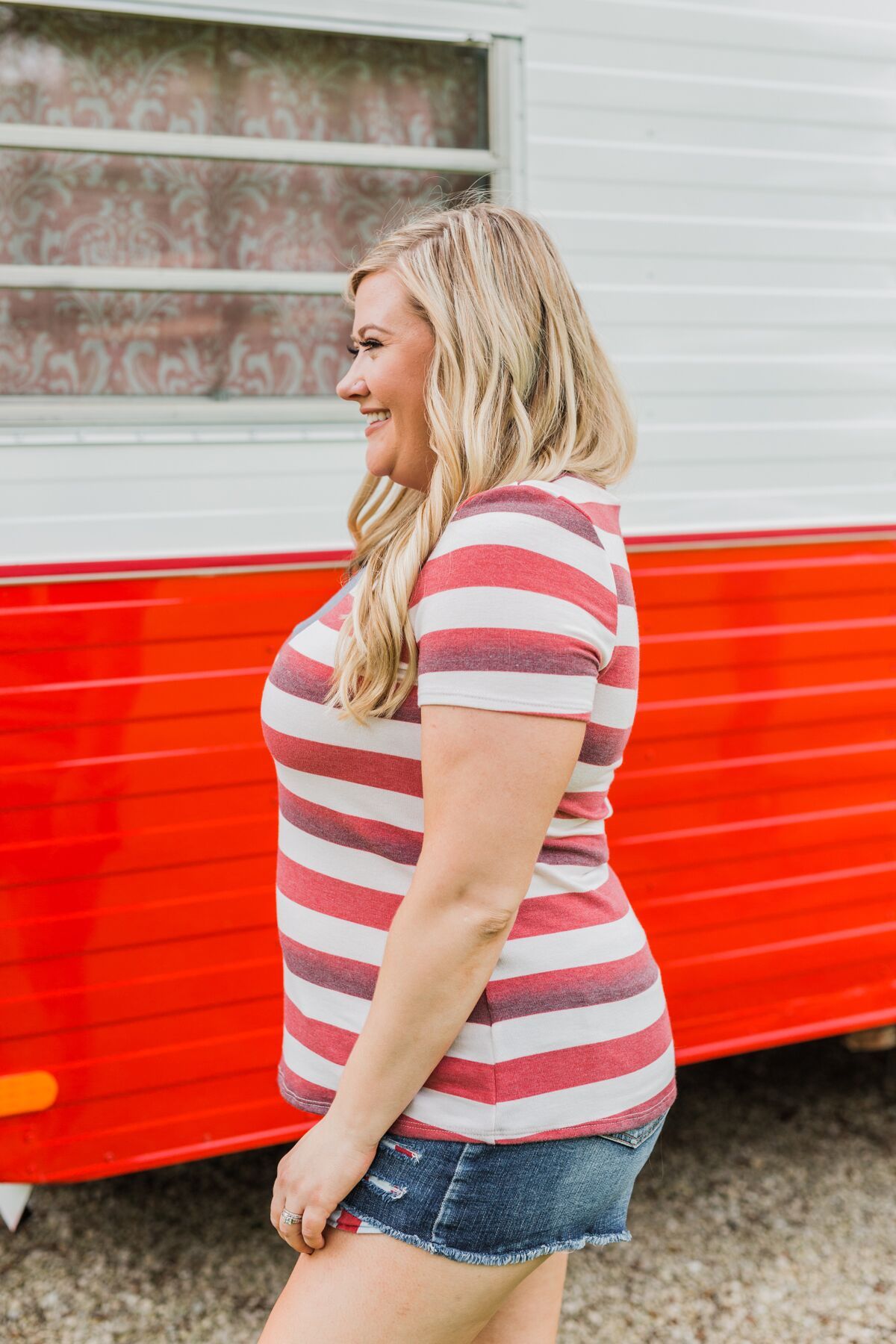 Feels Like Freedom Flag Print Top