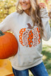 Picking Out Pumpkins Graphic Pullover- Light Taupe