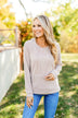 At First Sight Knit Hoodie- Light Taupe
