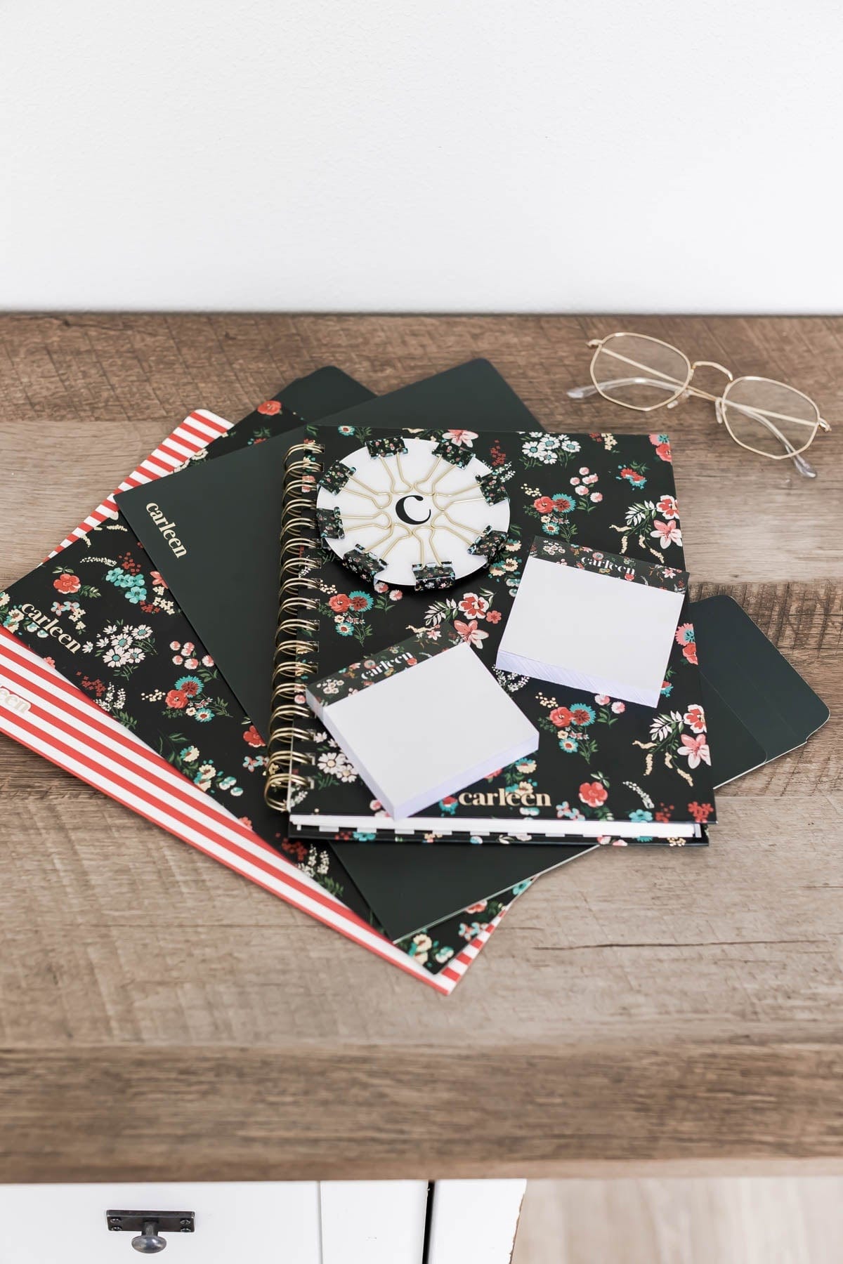 Decorative Binder Clip Pack - Floral Print