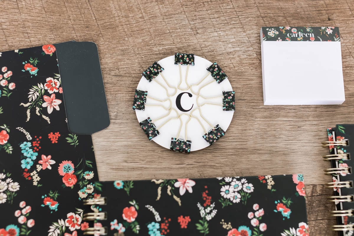 Decorative Binder Clip Pack - Floral Print