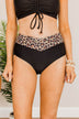 Ready For Sunshine High-Rise Swim Bottoms- Black & Leopard