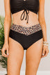 Ready For Sunshine High-Rise Swim Bottoms- Black & Leopard