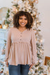 Buttoned Up Beauty Knit Babydoll Top- Natural