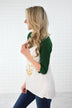 Merry & Bright Green Sleeve Top