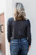 Cozy & Warm 4 Button Henley Top- Dark Grey