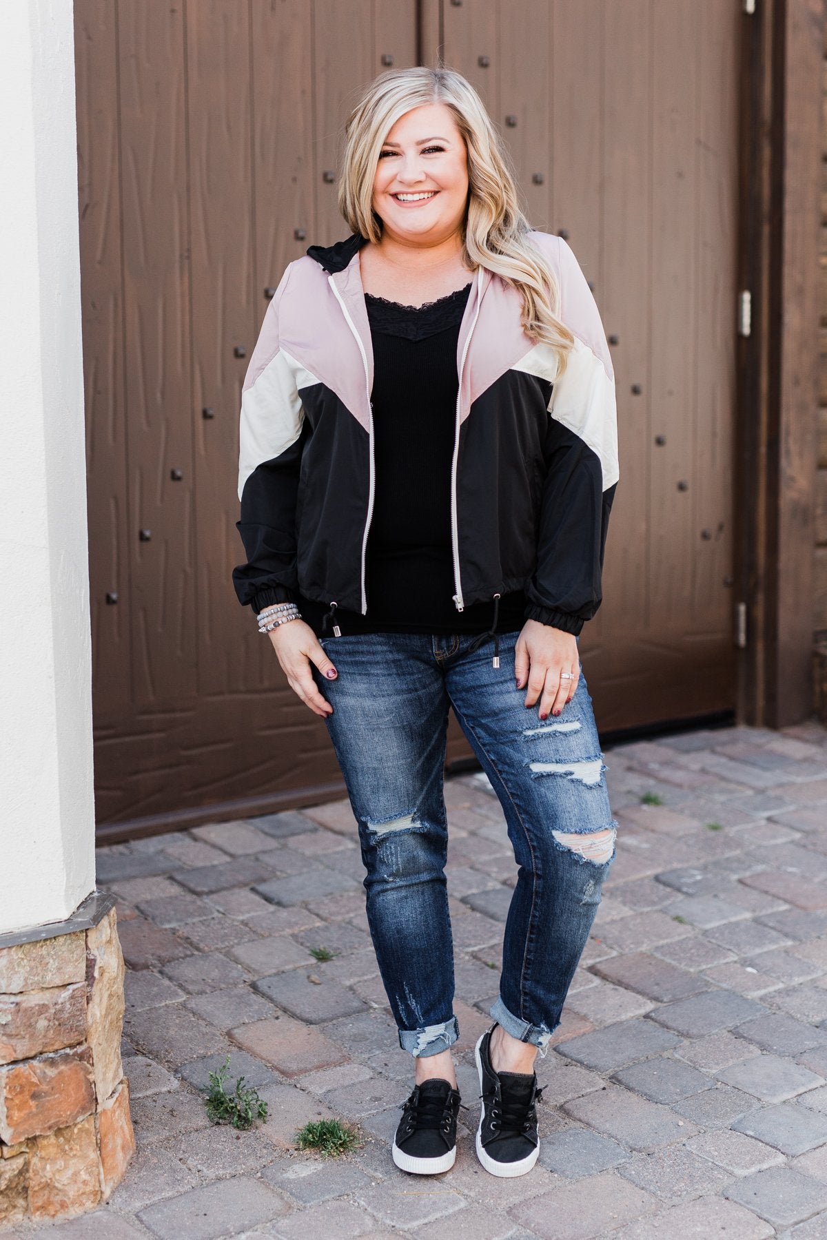 Windbreaker outfit girl store
