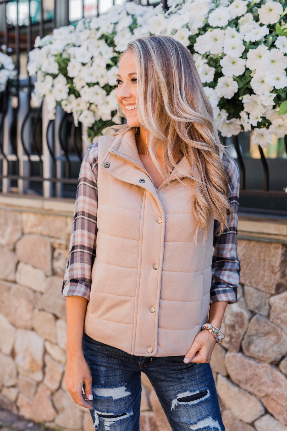 The Perfect Puffer Vest Khaki The Pulse Boutique