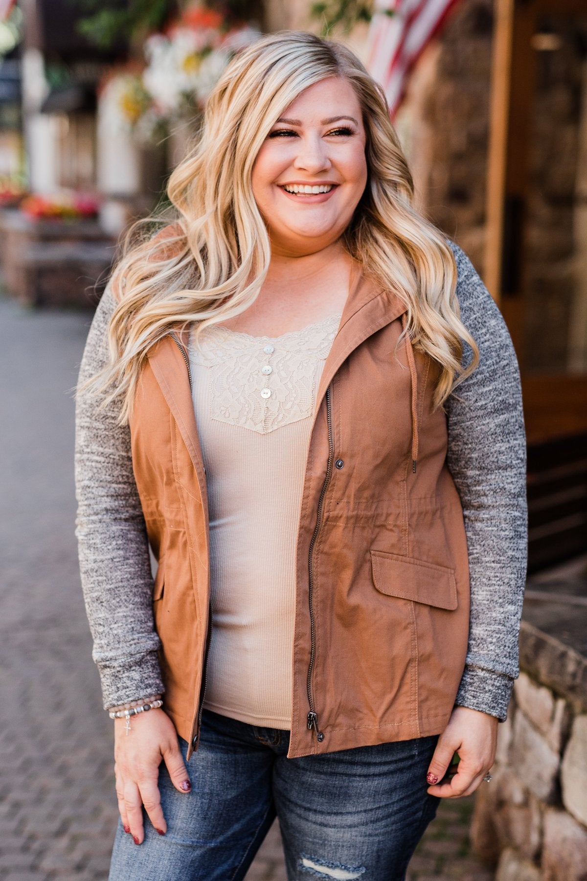 Lightweight Hooded Jacket- Camel