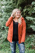 Flannel Lined Hood Utility Jacket -Rust