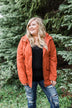 Flannel Lined Hood Utility Jacket -Rust