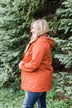 Flannel Lined Hood Utility Jacket -Rust