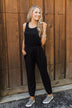 Day To Day Sleeveless Jumpsuit- Black