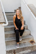 Day To Day Sleeveless Jumpsuit- Black