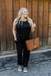 Day To Day Sleeveless Jumpsuit- Black