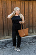 Day To Day Sleeveless Jumpsuit- Black