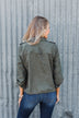 One Thing Right Lightweight Zip Up Jacket- Olive