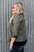 One Thing Right Lightweight Zip Up Jacket- Olive