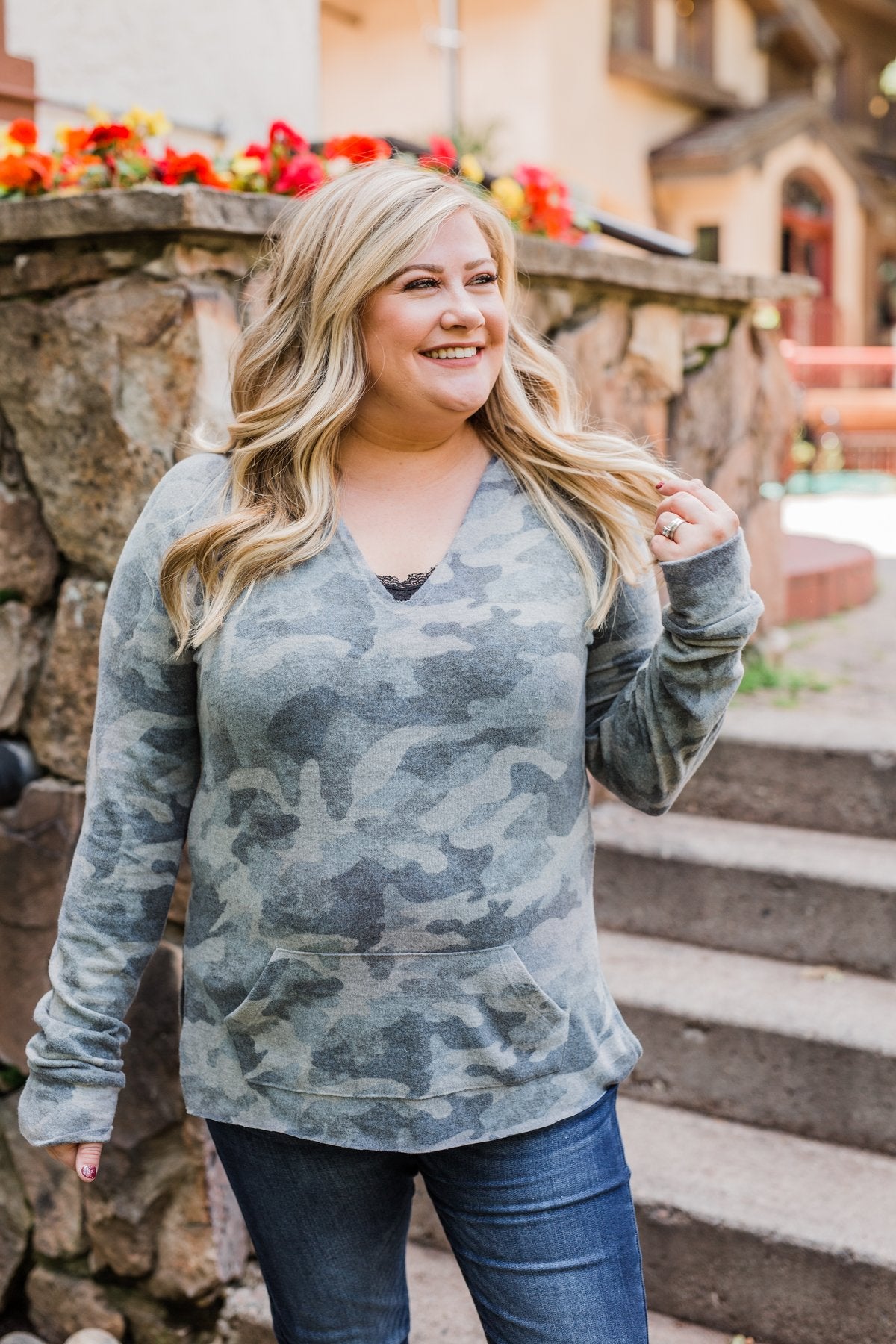 Cozy On The Couch Hoodie- Camo