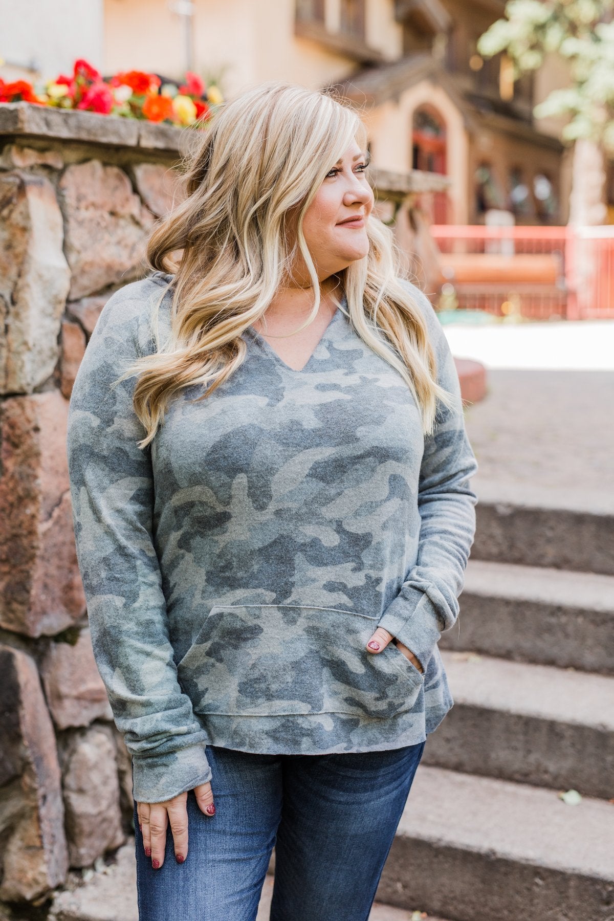 Cozy On The Couch Hoodie- Camo
