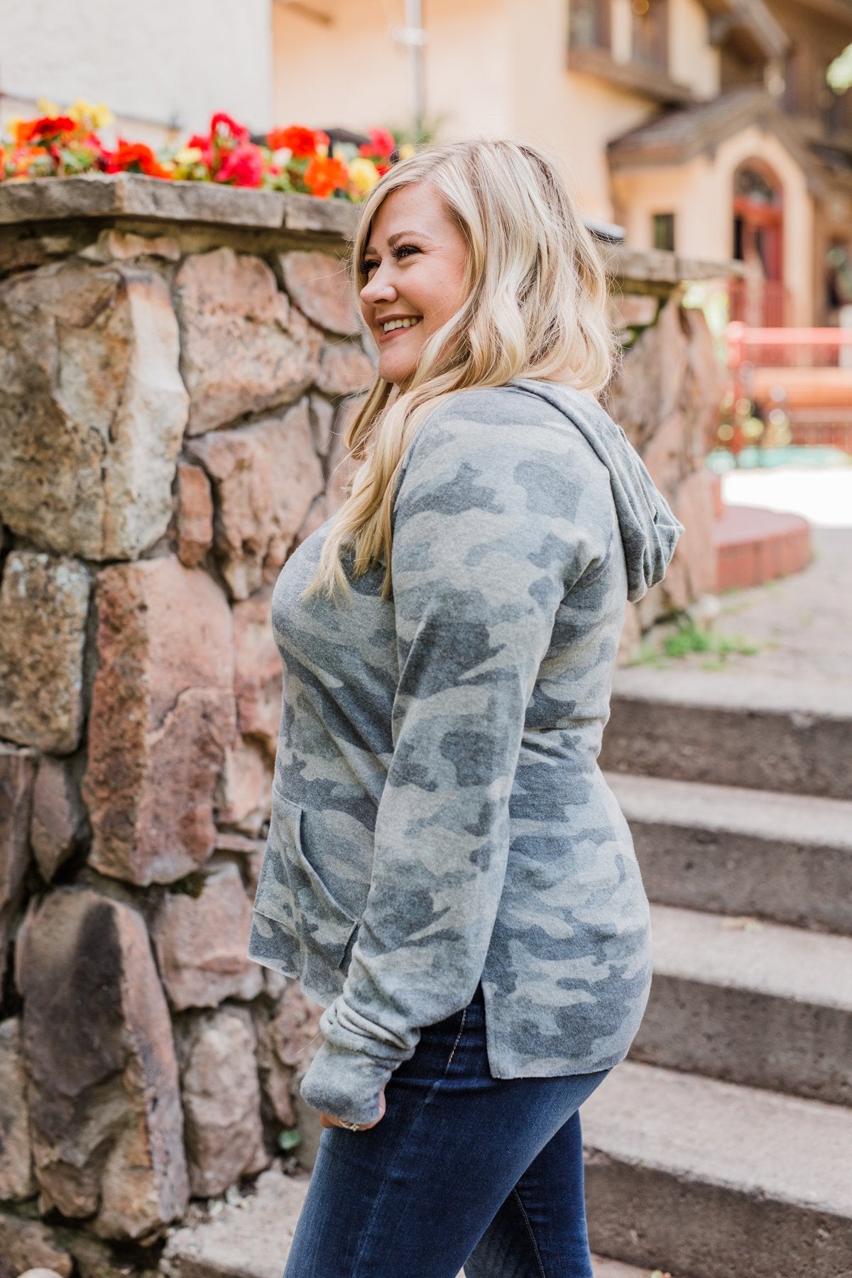 Cozy On The Couch Hoodie- Camo
