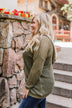 Open Knit Hooded Cardigan- Moss Green
